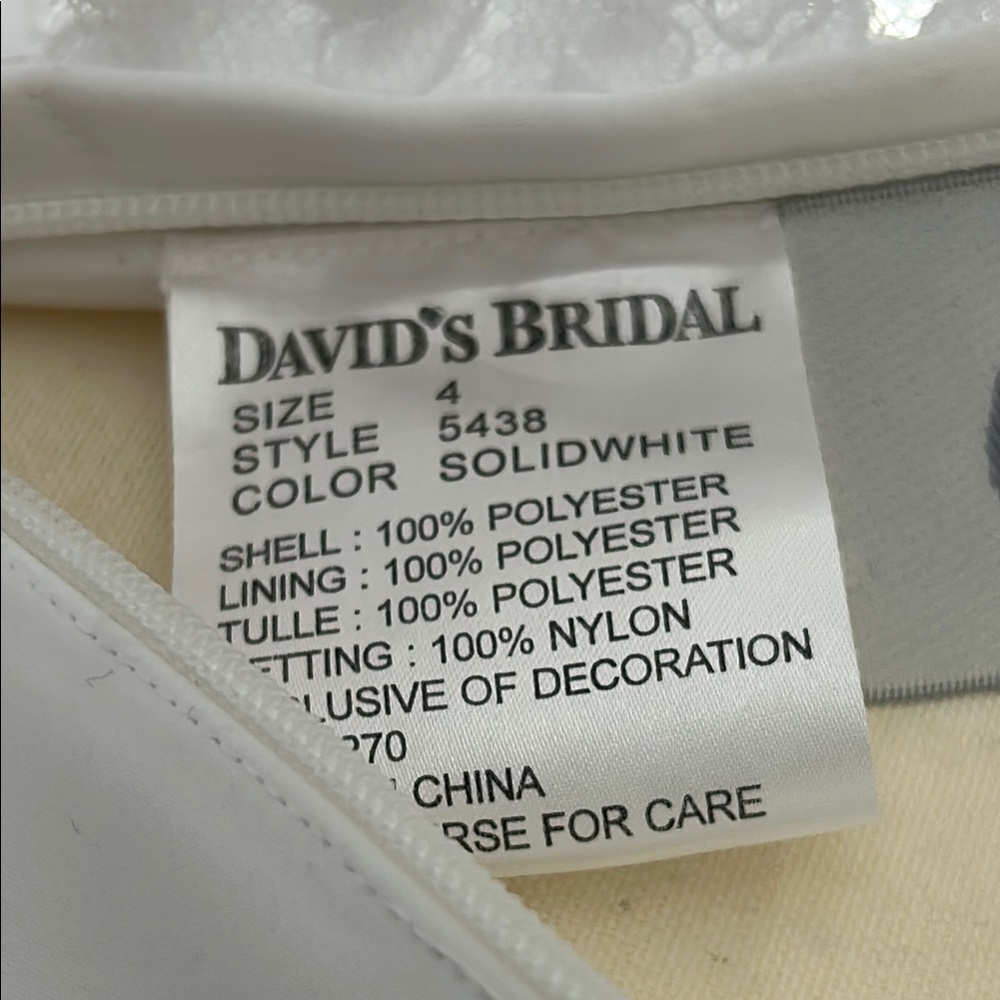 MAKE OFFER Oleg Cassini Strapless David’s Bridal White Wedding Dress - Picture 6 of 16